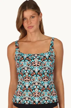 Tankini Tops^Baku Free Spirit D/E Cup Square Neck Tankini Separate Black