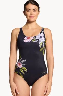 One Pieces^Zoggs Freesia Adjustable Scoopback One Piece Black/multi