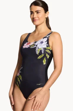 One Pieces^Zoggs Freesia Adjustable Scoopback One Piece Black/multi