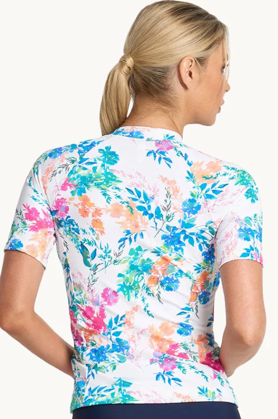 Rashies & Sunsuits^Jantzen Fresia Short Sleeve Suntop White