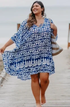 Overswim^Capriosca Full Moon Kaftan Blue