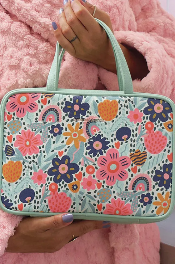 Bags^Annabel Trends Garden Love Vanity Toiletries Bag Mint