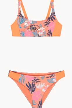 Bikini Sets^Roxy Girls Active Floral Bralette Set Coral