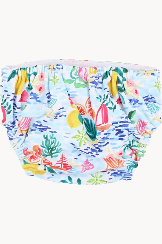 Swim Nappies^Minihaha Girls Addison Aqua Nappy Blue/multi