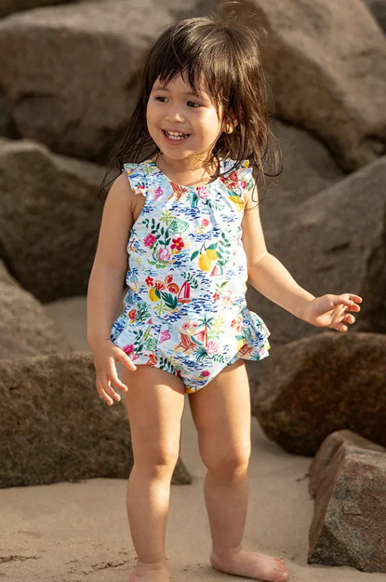 Swimwear^Minihaha Girls Addison One Piece Blue/Multi