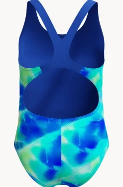 One Pieces^Speedo Girls Allover Print Splashback One Piece Blue/green