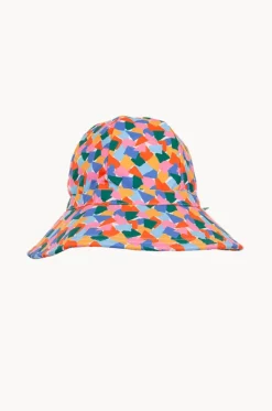Hats^Acorn Girls Art Fun Wide Brim Swim Hat Multi