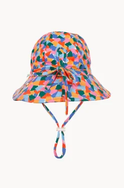 Hats^Acorn Girls Art Fun Wide Brim Swim Hat Multi