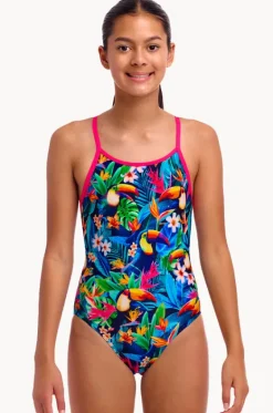 One Pieces^Funkita Girls Birdie Wordie Diamond Back One Piece Navy/multi