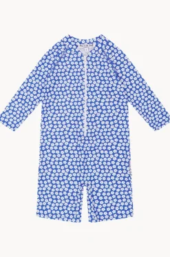 Rashies & Sunsuits|Rashies & Sunsuits^Babes In The Shade Girls Blue Daisy Sunsuit Blue/White
