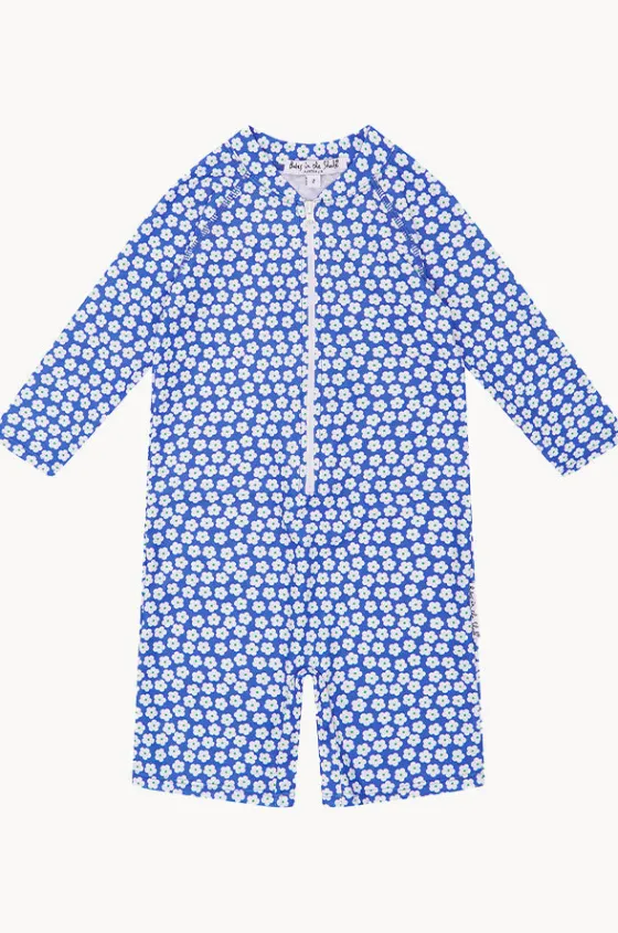 Rashies & Sunsuits|Rashies & Sunsuits^Babes In The Shade Girls Blue Daisy Sunsuit Blue/White