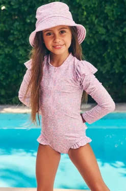 Rashies & Sunsuits^Huxbaby Girls Bluebell Floral Sunsuit Blossom