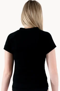 Rashies & Sunsuits^Base Swim Girls Cap Sleeve Rashie Black