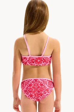 Bikini Sets^Seafolly Girls Girls Capri Tile Crop Set Red/Pink