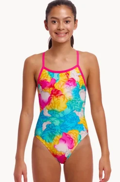 One Pieces^Funkita Girls Cloudy Colours Single Strap One Piece Pink/multi