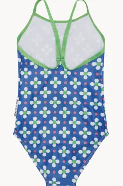 One Pieces^Babes In The Shade Girls Clover One Piece Blue/white