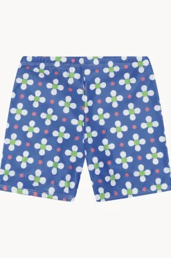 Bottoms^Babes In The Shade Girls Clover Swim Short Blue/white