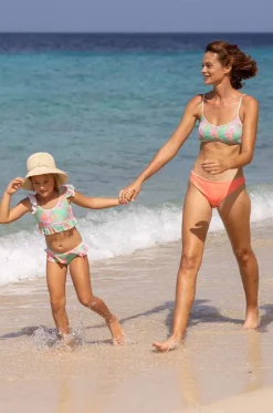 Bikini Sets|Bikini Sets^Snapper Rock Girls Coastal Shells Frill Crop Set Green