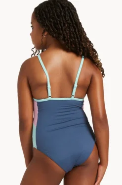 One Pieces^Roxy Girls Colorblock One Piece Indigo