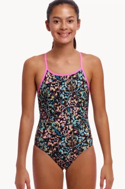 One Pieces^Funkita Girls Copper Cluster Diamond Back One Piece Black/multi