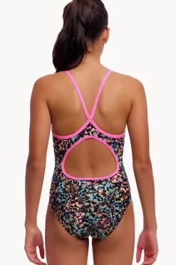 One Pieces^Funkita Girls Copper Cluster Diamond Back One Piece Black/multi