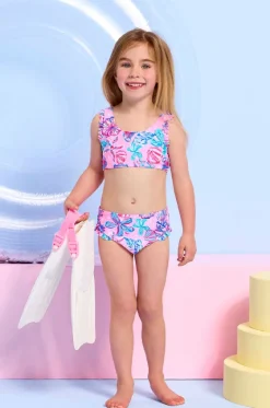 Bikini Sets^Seafolly Girls Girls Sea Frill Crop Set Coral