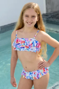 Bikini Sets^Salty Ink Girls Cosmik Crush Frill Tube Set Multi