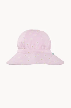 Hats^Acorn Girls Daisy Fields Wide Brim Swim Hat Pink/cream