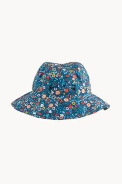 Hats^Babes In The Shade Girls Ditsy Sunhat Blue