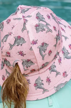 Hats^Bedhead Girls Dolphin Ponytail Bucket Sunhat Light pink