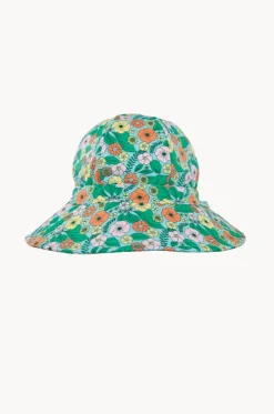 Hats^Acorn Girls Eden Wide Brim Swim Hat Green/multi