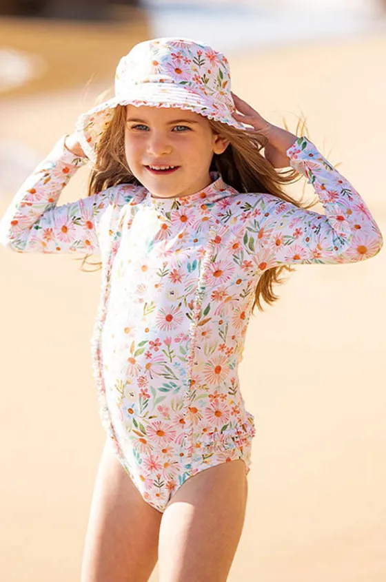 Rashies & Sunsuits^Minihaha Girls Eliana Sunsuit Blue/Natural