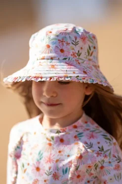Hats^Minihaha Girls Eliana Swim Hat Blue/natural