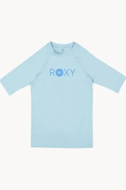 Rashies & Sunsuits^Roxy Girls Essential Short Sleeve Suntop Sky blue