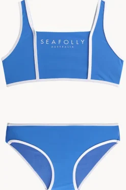 Bikini Sets^Seafolly Girls Girls Essentials Crop Set Azure