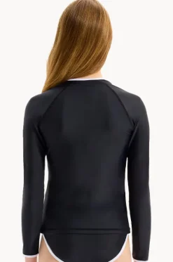 Rashies & Sunsuits^Seafolly Girls Girls Essentials Long Sleeve Suntop BLACK