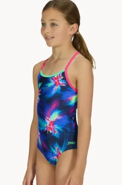 One Pieces^Zoggs Girls Flair Sprintback One Piece Blue/pink