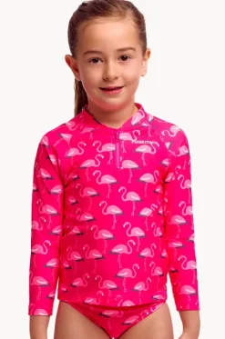 Rashies & Sunsuits^Funkita Girls Flaming Go Gos Zippy Suntop Flamingo