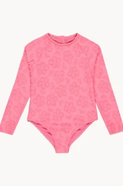 Rashies & Sunsuits^Roxy Girls Flip Flower Long Sleeve Sunsuit Pink
