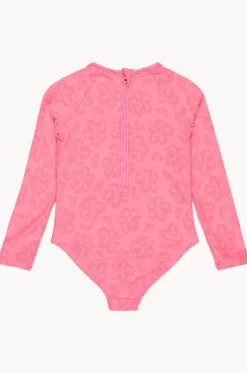 Rashies & Sunsuits^Roxy Girls Flip Flower Long Sleeve Sunsuit Pink