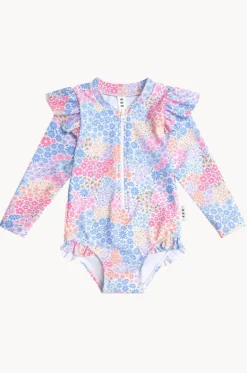 Rashies & Sunsuits^Huxbaby Girls Floral Bloom Frill Sunsuit Multi