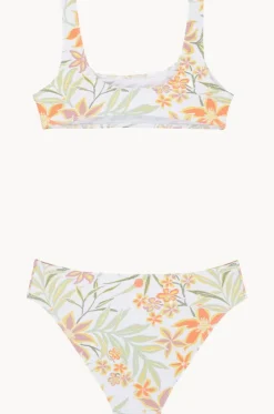Bikini Sets^Roxy Girls Floral Horizon Bralette Set WHITE