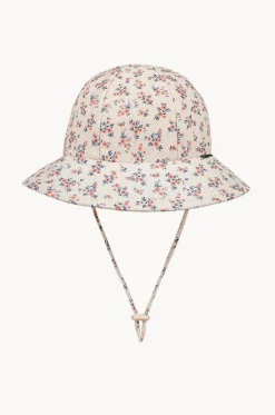 Hats^Bedhead Girls Floral Ponytail Bucket Sunhat Cream