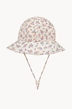 Hats^Bedhead Girls Floral Ponytail Bucket Sunhat Cream