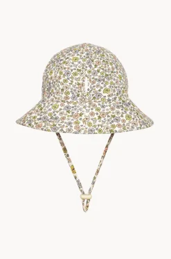 Hats^Bedhead Girls Floret Ponytail Bucket Hat Blue/natural