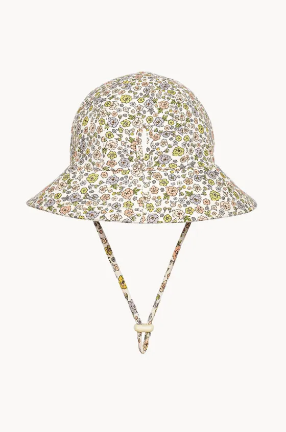 Hats^Bedhead Girls Floret Ponytail Bucket Hat Blue/natural