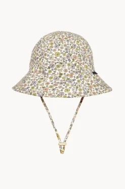 Hats^Bedhead Girls Floret Ponytail Bucket Hat Blue/natural