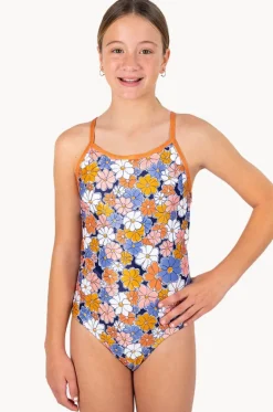 One Pieces^Babes In The Shade Girls Flower Power One Piece Purple/orange