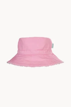 Hats^Acorn Girls Frayed Bucket Hat Strawberry