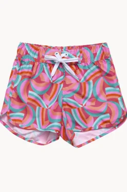Boardshorts^Snapper Rock Girls Geo Melon Boardshort Multi